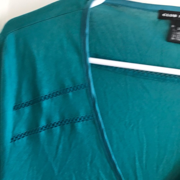 Club Monaco teal long sleeve button up L - Picture 2 of 6